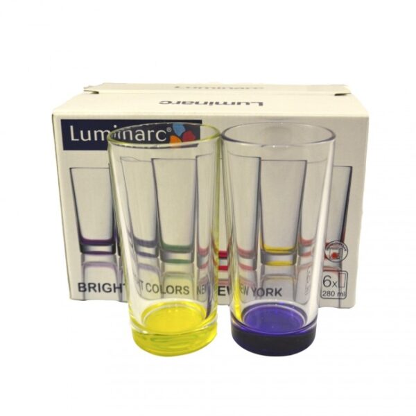 Набір стаканів Luminarc New York, Bright Colors, 280мл, 6шт