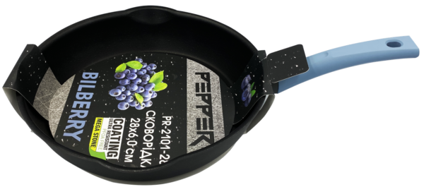 Сковорідка глибока BILBERRY 24x5,5 cм (покриття MEGA-STONE), PEPPER