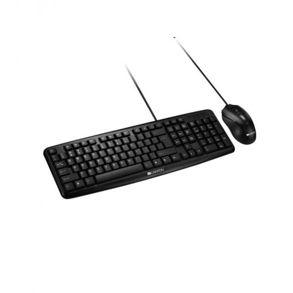 Клавіатура+миша, Canyon CNE-CSET1-RU USB, Black
