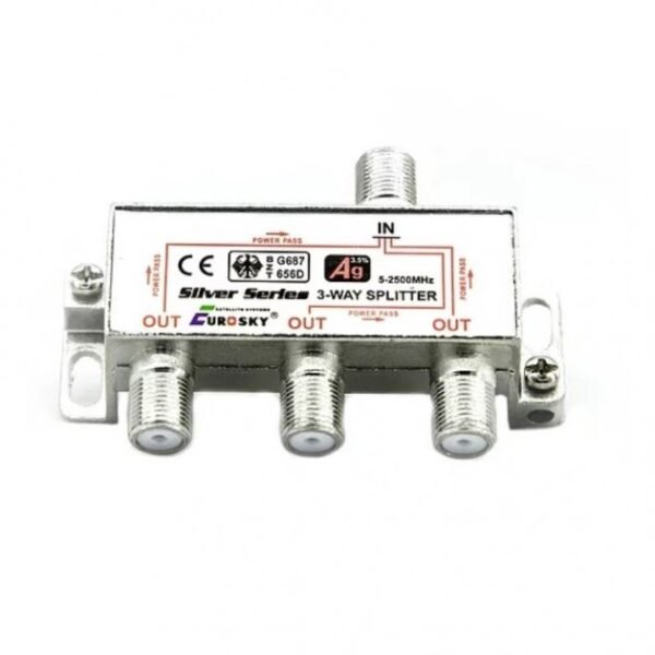 Спліттер 3-WAY Splitter EUROSKY з проходом живлення