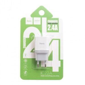 Мережевий зарядний пристрій 1USB Hoco C22A (5V-2.4A) Micro 2in1