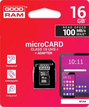 Флеш-карта GOODRAM microSDHC 16GB Class 10 UHS I + ad