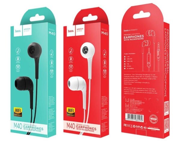 Навушники Hoco Hands Free M40 белые 1,2 м