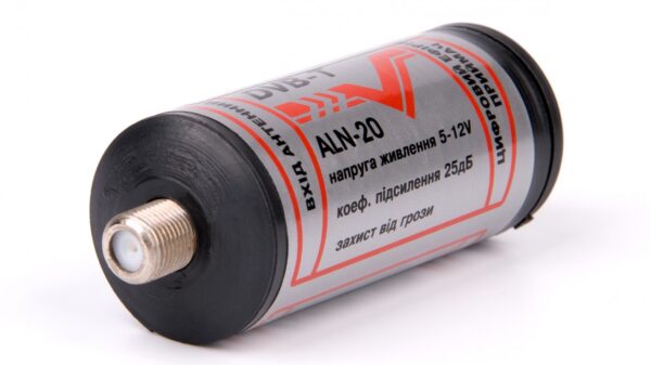Антенний підсилювач DVB-T2 ALN-20 (25 db, 5-12 V) пластиковий корпус - Зображення 2