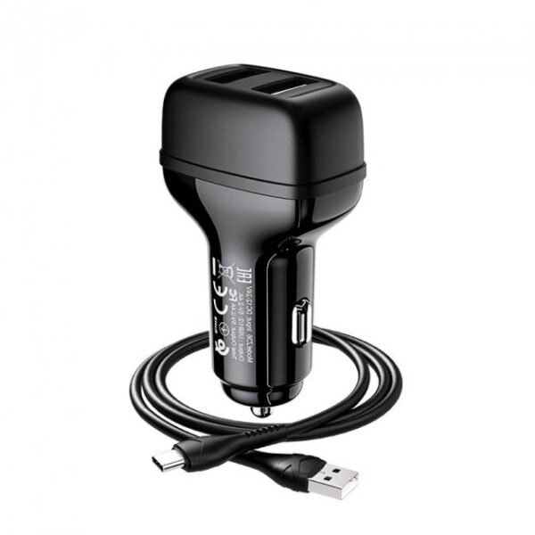 Автомобільний зарядний пристрій Hoco Z36 (2.4A,2USB) 2in1 Micro