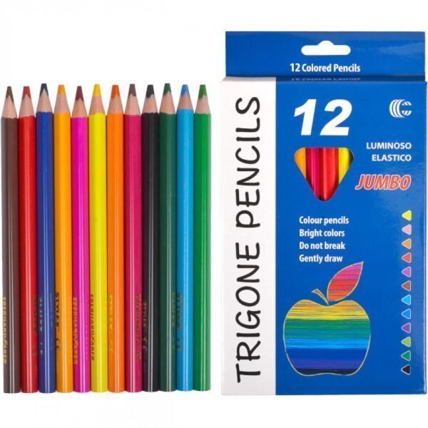 Олівець 12 кольорів JAMBO Luminoso elastico