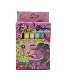 Крейда кругла, кольорова, 6 кольорів