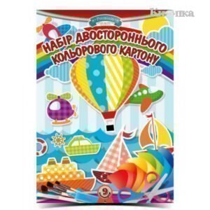 Картон А4 кольоровий, двосторонній, 8 аркушів, ТМ Рюкзачок