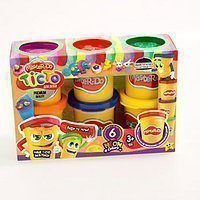 Тісто для ліпки 6 кольорів, 340 гр, 6 банок, "Master Do", Danko Toys