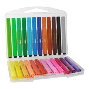 Фломастери, 24 кольори, тригранні, в пластиковому футлярі, Color Pen