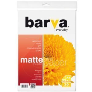 Фотопапір A4 BARVA Everyday матовий 220г/м2, 20арк.