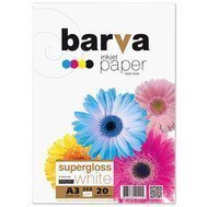 Фотопапір A3 BARVA Profi Білий Суперглянець 255г/м 20арк.