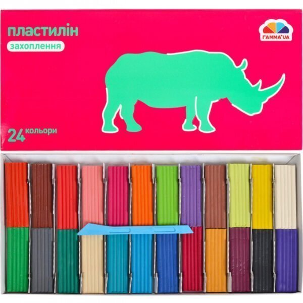 Пластилін "Захоплення" 24 кольори, 480 г "Гамма"