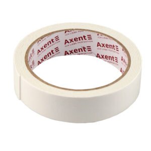 Стрічка клейка, двустороння, 24 мм х 2 м, спінена, AXENT