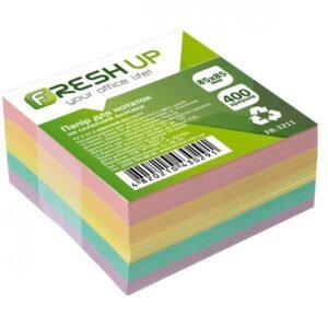 Блок паперу для нотаток не клеєний 80 х 80 х 400 арк «Класика» Fresh Up