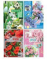 Книга канцелярська  А4 80 арк., «Квіти »ТМ Рюкзачок