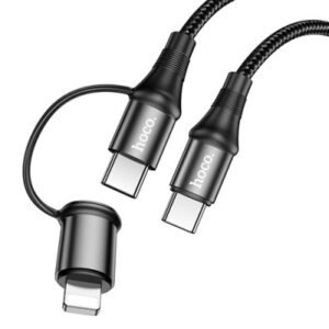 Кабель Hoco X50 Exquisito PD Type-C - Type-C/Lightning 60W/3A/1m