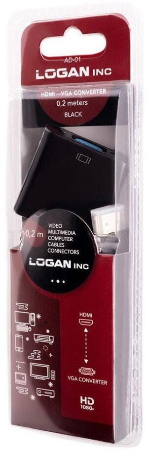 Перехідник-конвертер HDMI - VGA LOGAN Ad-01