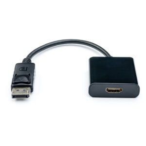 Перехідник-конвертер DP(папа)-HDMI(мама) 10cm, ATcom, Black