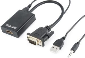 Адаптер VGA to HDMI, Cablexpert, Black