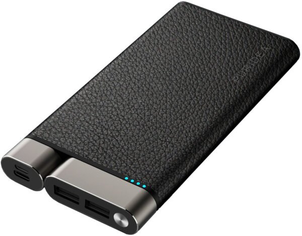 Батарея зовнішня PURIDEA X01 10000mAh Li-Pol +TYPE-C Leather Black