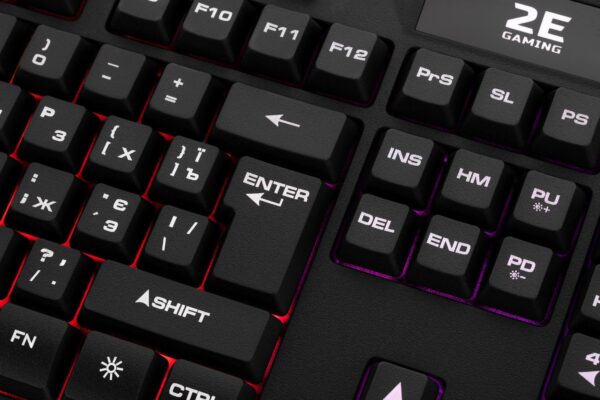 Клавіатура, 2E KG340 Ukr USB, Black ( Gaming ) - Зображення 3