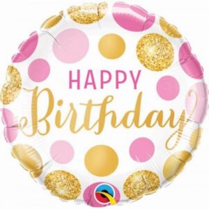 Кулька фольгована кругла "Happy Birthday"