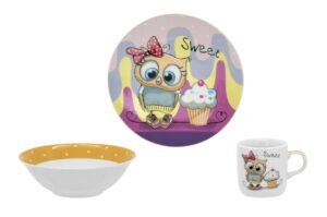 Набір посуду дитячий LIMITED EDITION SWEET OWL /3 пр. короб