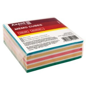 Папір для нотаток, 90х90х30 мм, непроклеєний,  "COLOR", AXENT