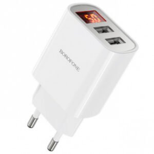 Мережевий зарядний пристрій Borofone BA58A Digital Display 2USB/2.4A