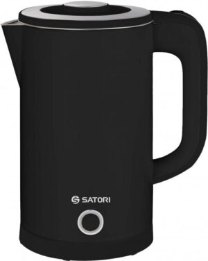 Електрочайник Satori SSK-6155-WDW 1,7 л, 1800 Вт, подвійні стінки, суцільнометалева колба