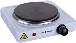 Електроплитка SeaBreeze SB-060 1 конфорка 1000Вт/диск/ білий кол., корпус метал