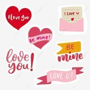Наклейки Рамка 3D LOVE