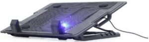 Підставка для ноутбука - Gembird NBS-1F17T-01 до 17", метал/пластик, Fan 1x15cm