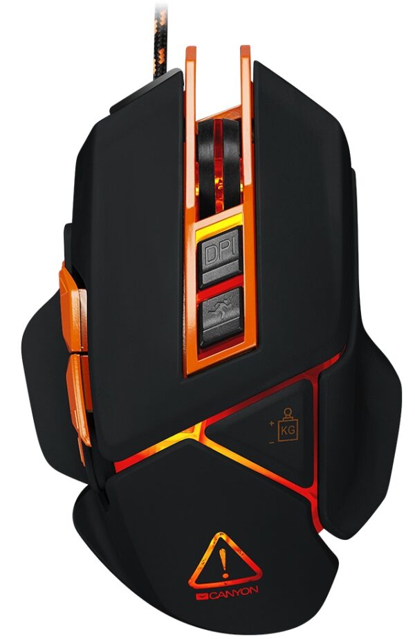 Миша, Canyon Hazard USB, Black/Orange - Зображення 3