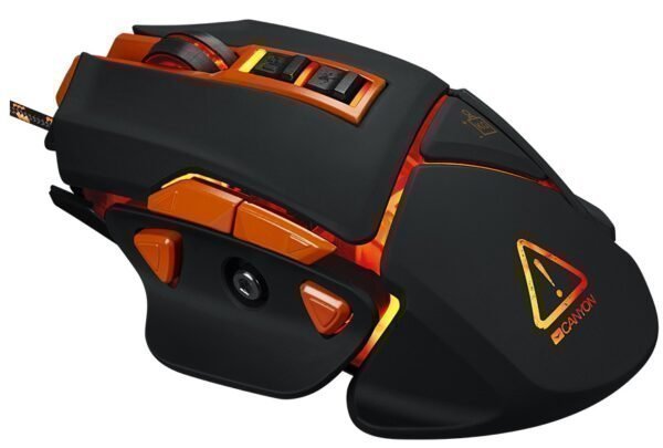 Миша, Canyon Hazard USB, Black/Orange - Зображення 2