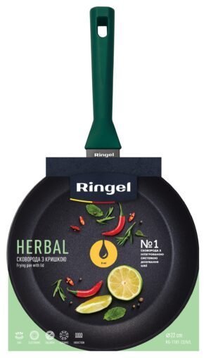 Сковорода глибока RINGEL Herbal 24 см з/кришкою