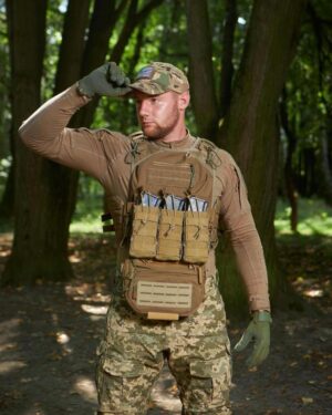 Розгрузка-плитоноска тактична + напашник ПІКСЕЛЬ КОЙОТ АЛЬФА