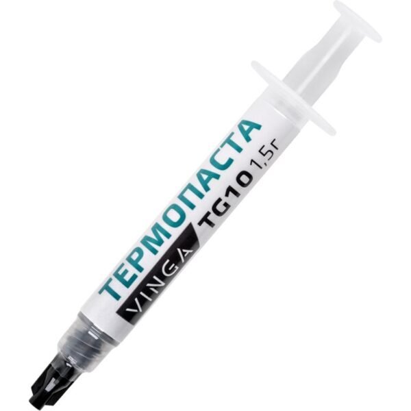 Термопаста Vinga TG10 для процесорів, 4.63 W/mK, 1.5 г, шприц - Зображення 2
