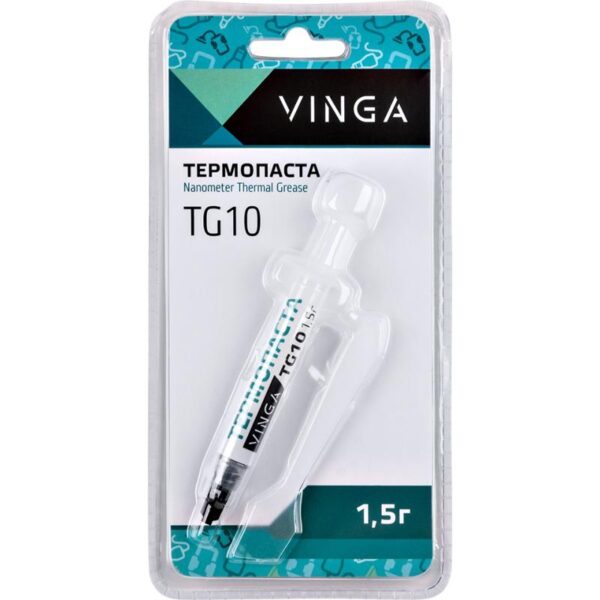 Термопаста Vinga TG10 для процесорів, 4.63 W/mK, 1.5 г, шприц - Зображення 3