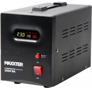 Стабілізатор напруги Maxxter MX-AVR-S2000-01, 230V, 2000VA, 1200W