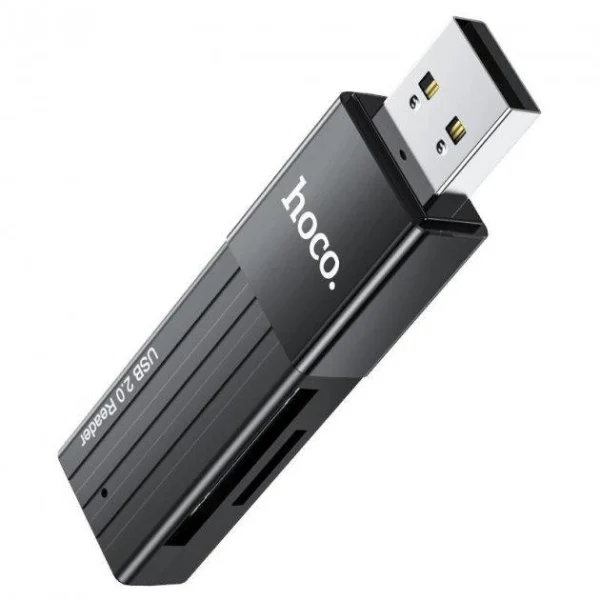Кардрідер Hoco HB20 Mindful 2-in-1 USB2.0 (Чорний)