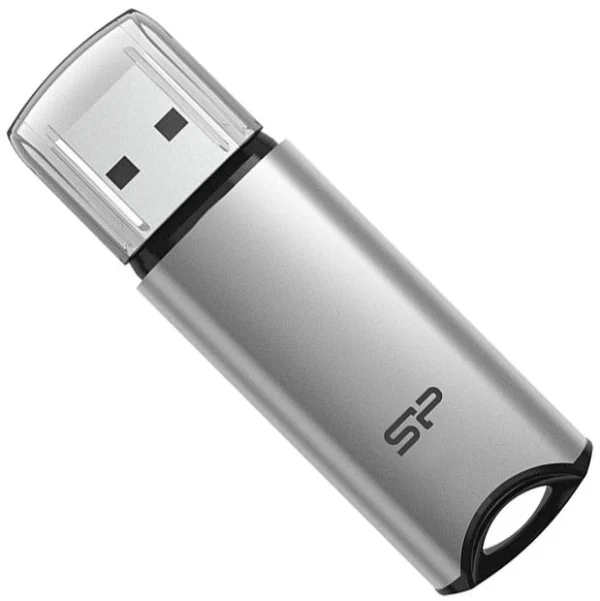 Флеш-накопичувач USB:64Gb Silicon Power Marvel M02 USB 3.2, Silver