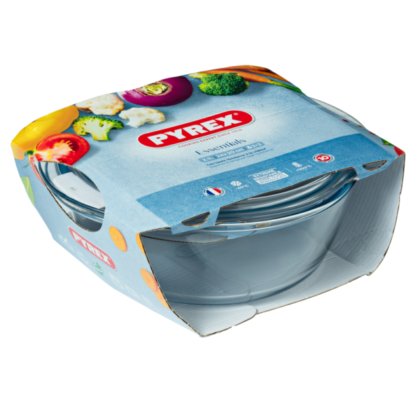 Каструля скляна PYREX ESSENTIALS кругл. 1,6л+0,5л - Зображення 2