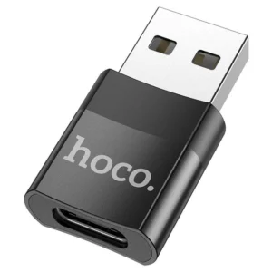 Перехідник Hoco UA17 USB Male to Type-C female USB2.0 adapter (Чорний)