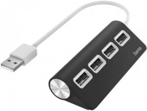 Хаб USB 2.0 4 Port Hama Black/White