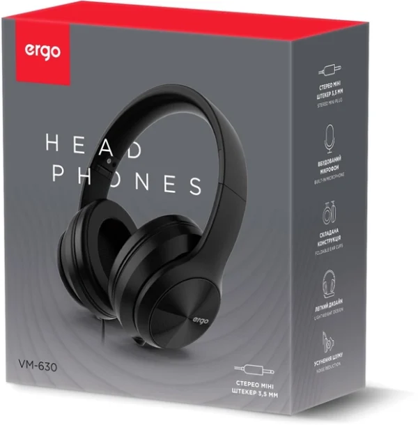 Навушники ERGO VM-630 Black - Зображення 7