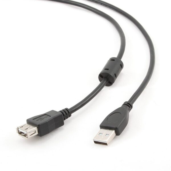 Кабель USB 2.0 (AM/AF) 1,8м, Cablexpert з феритом