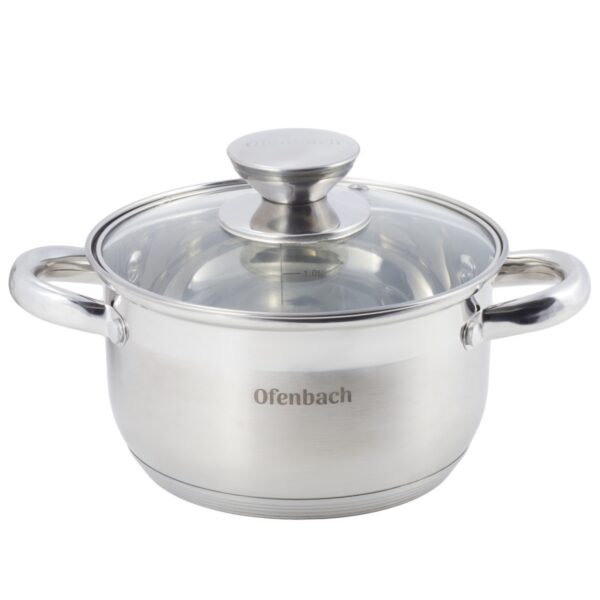 Набір каструль Ofenbach NB100002 6 предметів (1,1л, 1,7л, 2,4л) - Зображення 3