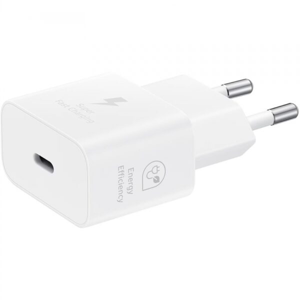 Мережевий зарядний пристрій Samsung EP-T2510NWEGEU, 1xType-C, PD, 25W, White - Зображення 4